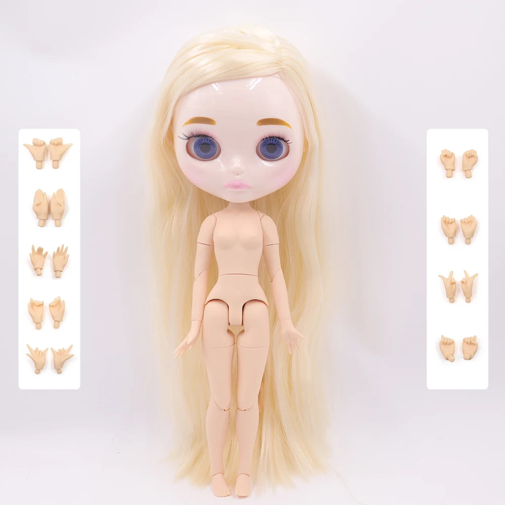 1/6 Scale 30CM ABS Articulated BJD Doll with Extra Hands and Natural Shiny Face for Girls