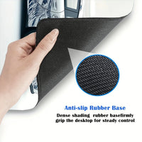 Large White Sports Car Design Gaming Mouse Pad with Anti-Slip Rubber Base