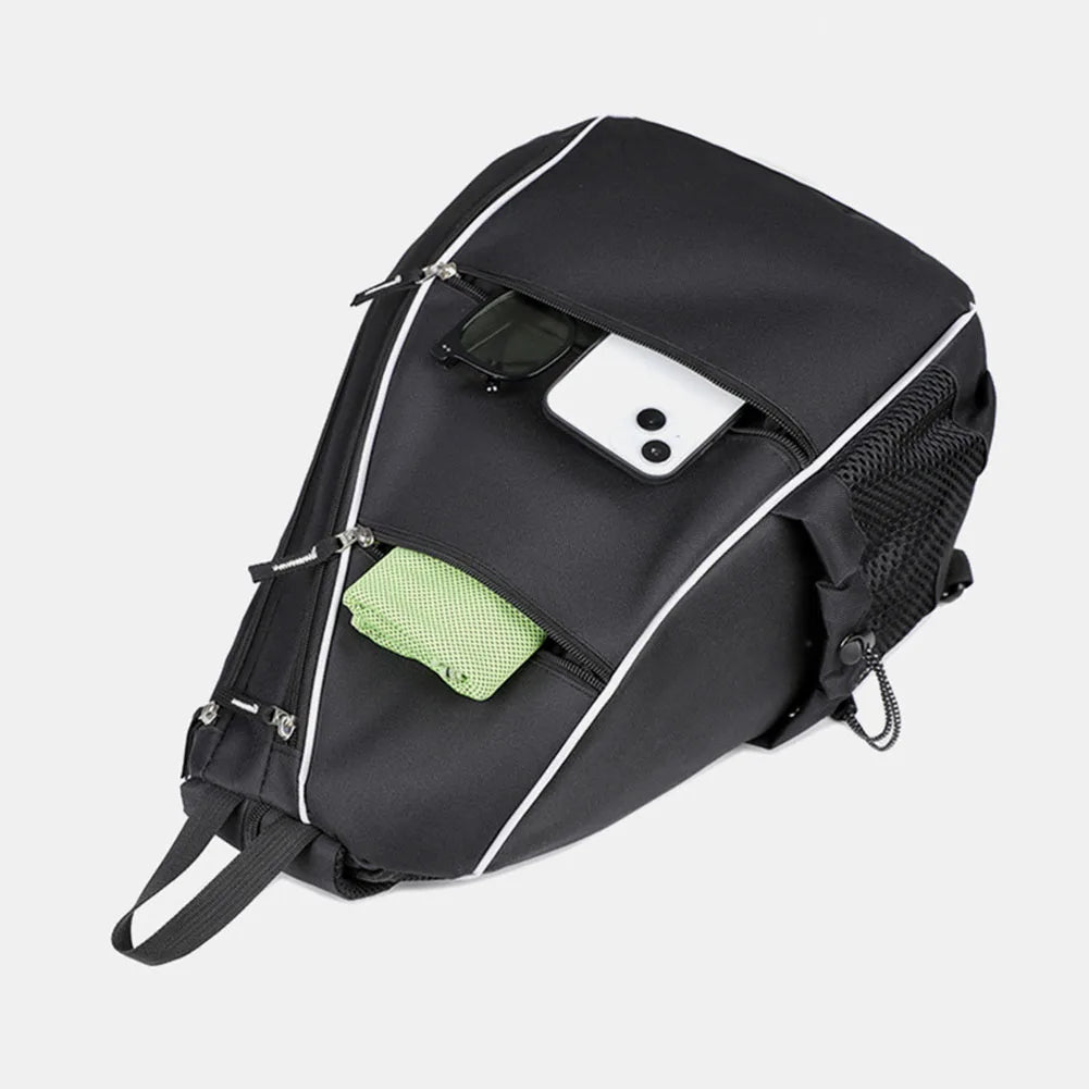 Nylon Adjustable Pickleball Sling Backpack with Multi-Pockets