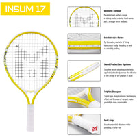 INSUM Kids Tennis Racket 17/19/21/23/25 Inches with Cover Bag Lightweight Aluminium Alloy Racquet for Children - Buy online at  Vibe In Cart.