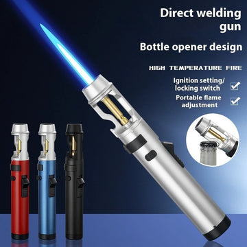 Powerful Metal Gas Lighter Windproof Kitchen Cooking Torch Flame Jet Barbecue Smoking Accessories Cigar Lighters Men's Gift - Buy online at  Vibe In Cart.
