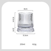 255 ML Transparent Round Glass Whiskey Wine Beer Cup