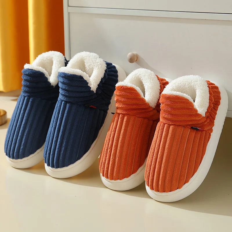 Shevalues Winter Men Slippers Short Plush Men Cotton Boots Indoor Fluffy House Fur Slippers Men Casual Soft Fur Furry Men Shoes - Buy online at  Vibe In Cart.