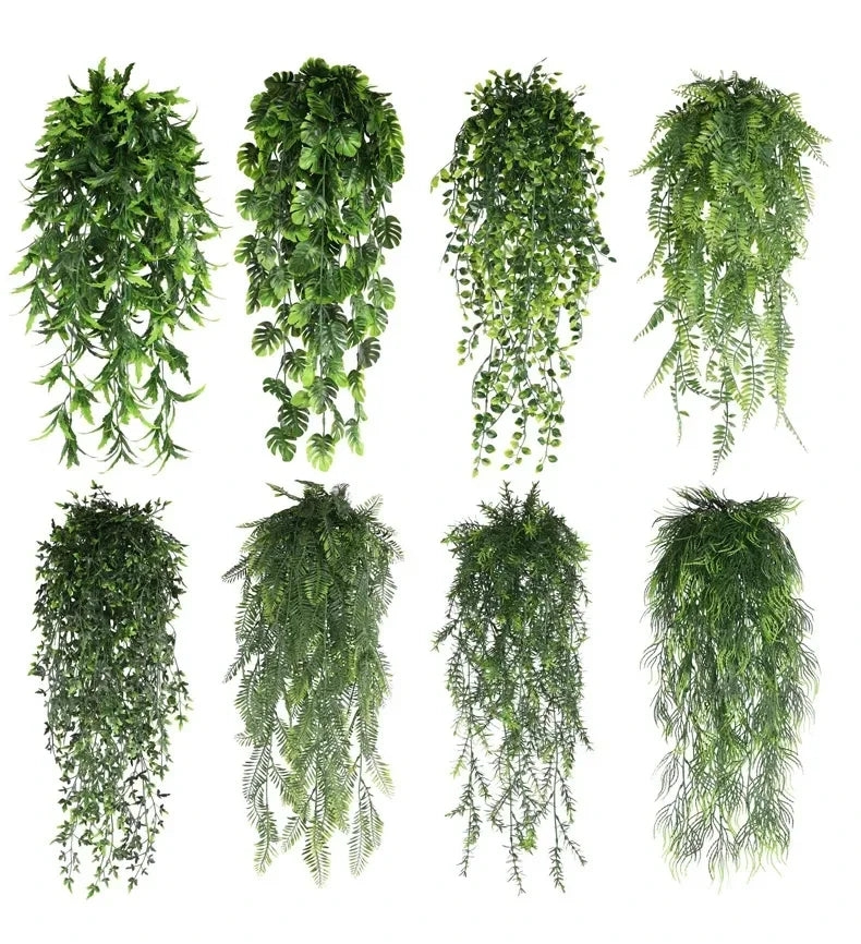 80cm Persian fern Leaves Vines Home Room Decor Hanging Artificial Plant Plastic Leaf Grass Wedding Party Wall Balcony Decoration - Buy online at  Vibe In Cart.