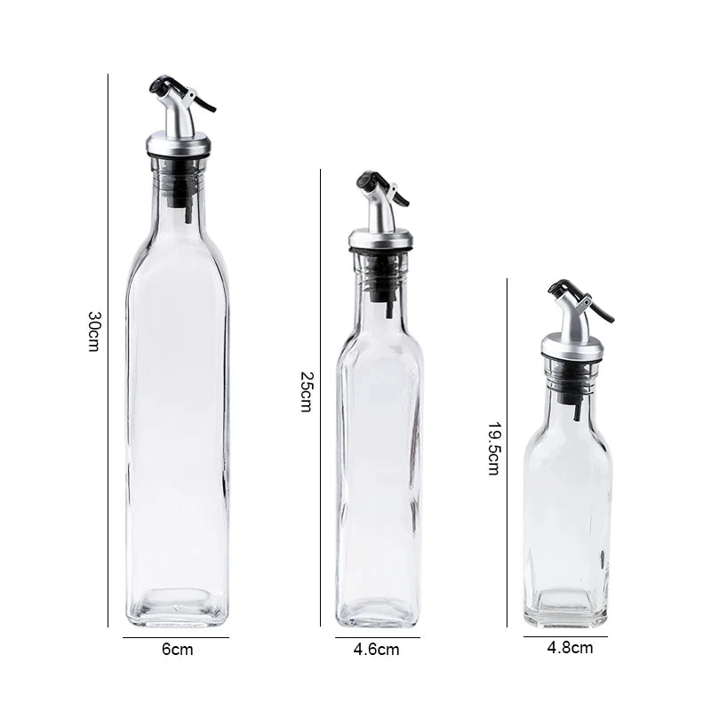 FAIS DU Glass Oil Bottle Olive Oil Dispenser for Kitchen with Silicone Funne Kitchen Seasoning Sauce Vinegar Bottle Kitchen Tool - Buy online at  Vibe In Cart.