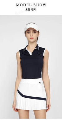 PGM Golf skirt for women‘s summer sports shorts with breathable base pants and a pleated QZ089