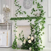 2.1M Green Ivy Leaf Hanging Vine Artificial Garland Silk Wall Plant Home Garden Decoration Wedding Party DIY Fake Wreath Leaves - Buy online at  Vibe In Cart.