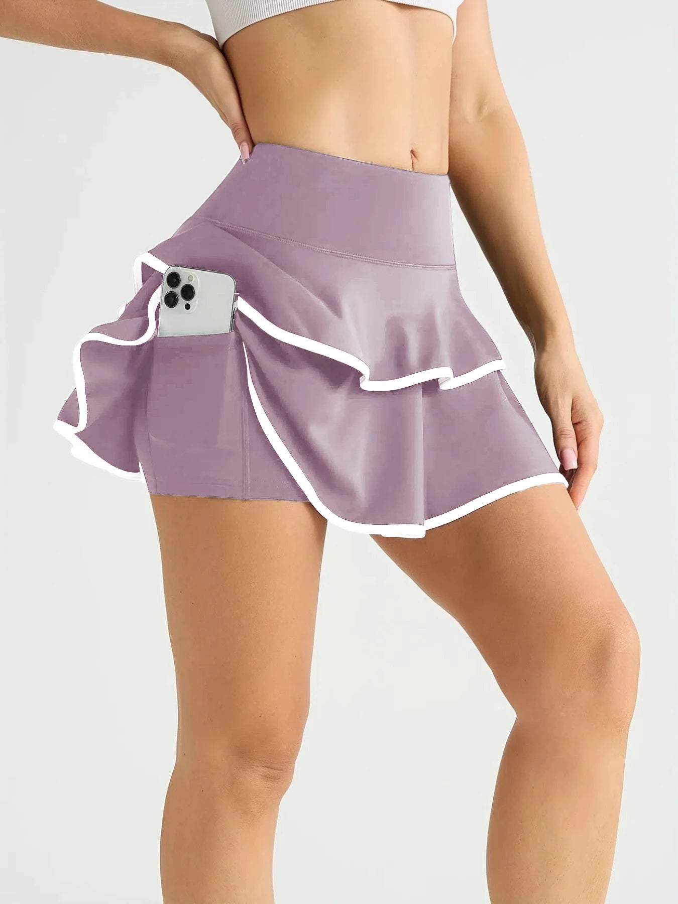 Women High Waist Color Block Skort With Inner Pockets Tennis Pleated Skirts Inner Pocket Quick Dry Sportawear - Buy online at  Vibe In Cart.