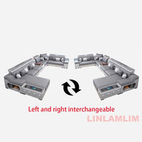 MANBAS Modern Scientific Cloth Sectional Sofa Set with Chaise Lounge, Bluetooth Speakers, and USB Charging Ports for Living Room - Buy online at  Vibe In Cart.