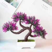 Artificial Plastic Potted Bonsai Tree for Desktop Decoration