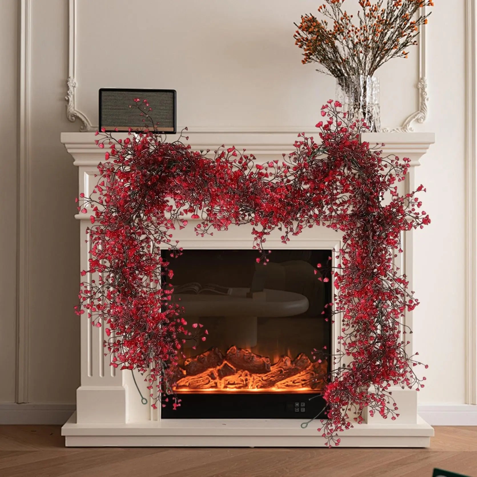 180cm Artificial Plants Hanging Garland Plastic Red Ferns Fake Ivy Plant Home Wedding Table Party Garden Christmas Decoration - Buy online at  Vibe In Cart.