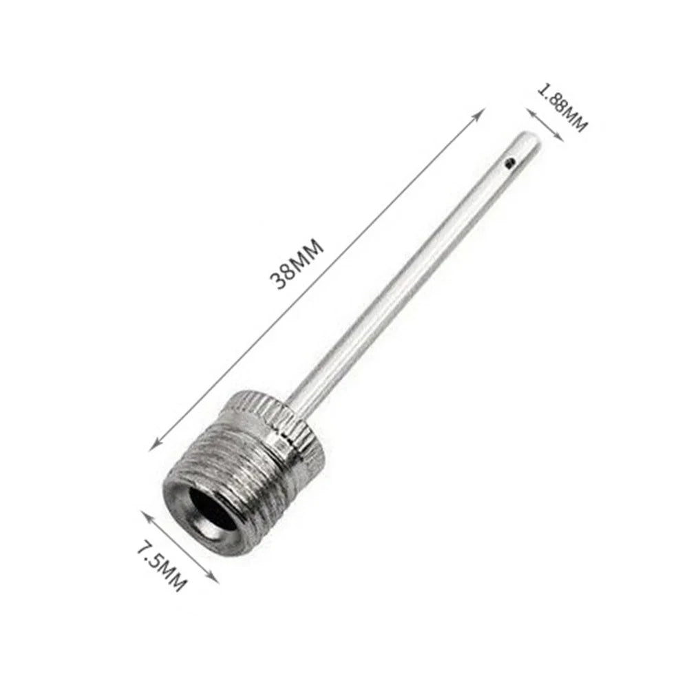 Metal Silver Portable Ball Pressure Gauge with 3 Needles for Sports Balls