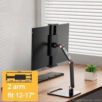 Adjustable VESA Monitor Stand for 10-20 Inch Screens with 360 Degree Swivel