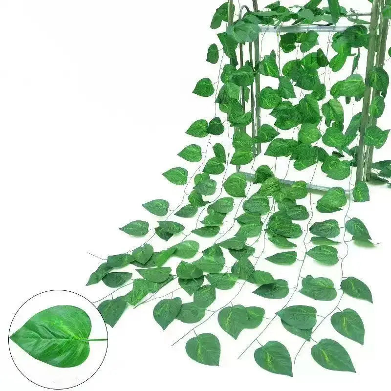 Artificial Green Ivy Leaf Hanging Vine Garland 2.1M