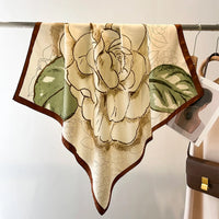 Women's Square Twill Scarf, 90x90 cm, for All Seasons