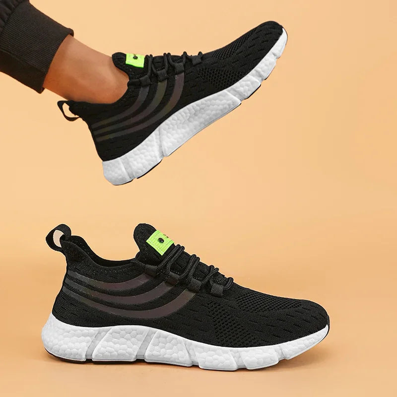 Comfortable Men's Running Shoes Summer Mesh Breathable Lightweight Outdoor Tennis Shoes Fashionable Versatile Balanced Sneakers - Buy online at  Vibe In Cart.