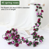 45/69pcs Artificial Rose Flowers Vine DIY Wedding Decoration Fake Silk Rose Flower Home Room Decor Wall Hanging Garland Plants - Buy online at  Vibe In Cart.