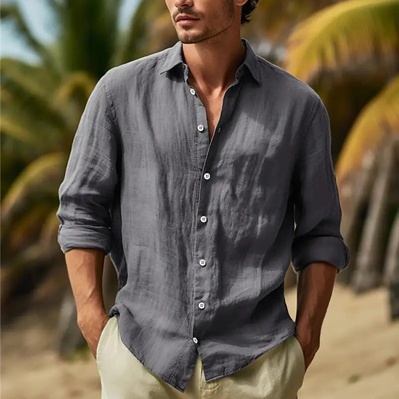 Men's Independent Station Four Seasons Large Size Loose Patchwork Shirt Casual Solid Color Daily Clothing Beach Dinner Cardigan - Buy online at  Vibe In Cart.