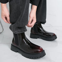 Men Chelsea Boots PU Thick Soled Round Toe Classic Comfortable Men High Top Boots - Buy online at  Vibe In Cart.