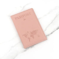 Passport Cover with World Map Design in PU, 14.5 x 10 cm