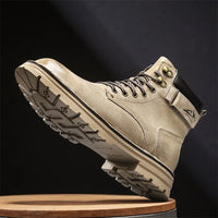 Luxury Brand Outdoor Men's Boots High-Top Leather Hiking Boots Classic Male Ankle Shoes Motocross Sneakers Casual Leather Shoes - Buy online at  Vibe In Cart.