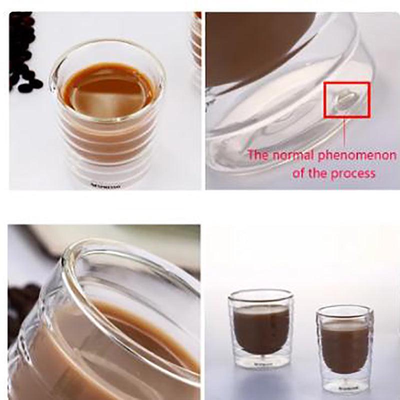 Nespresso Coffee Mug Heat Resistant Double Wall Tea Glass Cup Beer Coffee Handmade Creative Cold Beverage Transparent Drinkware - Buy online at  Vibe In Cart.
