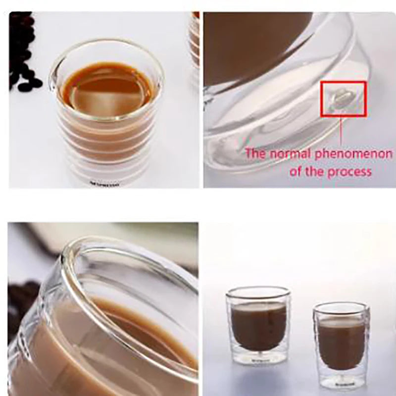 Nespresso Coffee Mug Heat Resistant Double Wall Tea Glass Cup Beer Coffee Handmade Creative Cold Beverage Transparent Drinkware - Buy online at  Vibe In Cart.