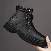New Autumn Winter Men High Top Shoes Fashion Motorcycle Boots Outdoor Leisure Ankle Boots Comfortable Man Lace-Up Botas Sneakers - Buy online at  Vibe In Cart.