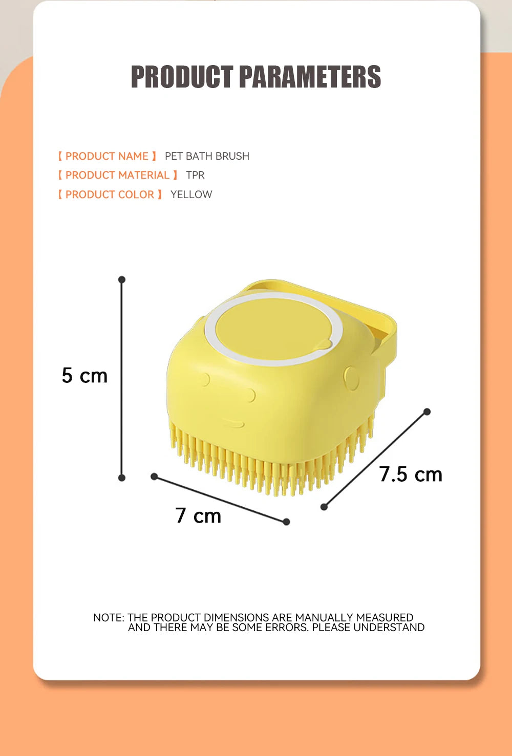 Dog Bath Brush Silicone Pet Shampoo Brush Soap Dog Scrubber Cat Massage Grooming Wash Comb Soft Rubber Puppy Clean Brush - Buy online at  Vibe In Cart.