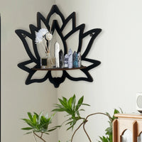 Wooden Lotus Hollow Decorative Rack Aromatherapy Organiser Essential Oil Candle Holder Wall Mounted Shelf Corner Shelf - Buy online at  Vibe In Cart.
