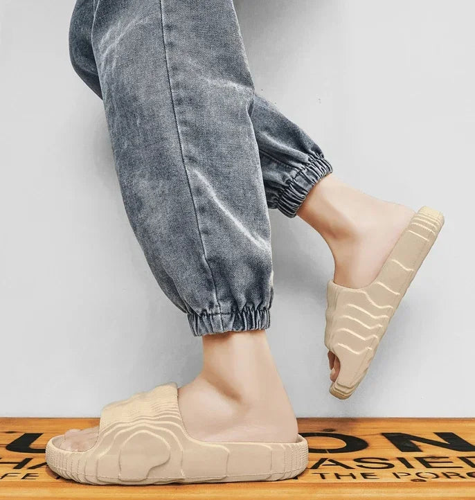 Soft Home Slippers Couple Summer Indoor Skid Proof Bathroom Slippers Sandals Hotel Solid Color Men Women Flip Flops Flat Shoes - Buy online at  Vibe In Cart.