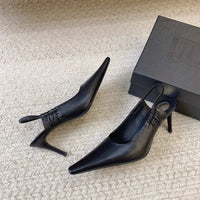 2026Women's Springand SummerPointed StilettoHigh HeelsBaotouCommutingSandals FrenchStyle VersatileRear StrapFashion BanquetShoes - Buy online at  Vibe In Cart.