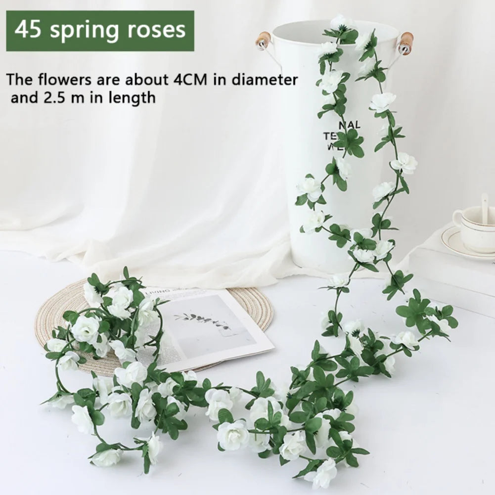 45/69pcs Artificial Rose Flowers Vine DIY Wedding Decoration Fake Silk Rose Flower Home Room Decor Wall Hanging Garland Plants - Buy online at  Vibe In Cart.