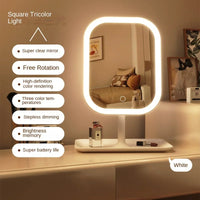 Niche Modern Desktop Vanity Mirror 3 Color Light LED Makeup Mirror Touching Mirror Women Bedroom Dressing Mirror - Buy online at  Vibe In Cart.