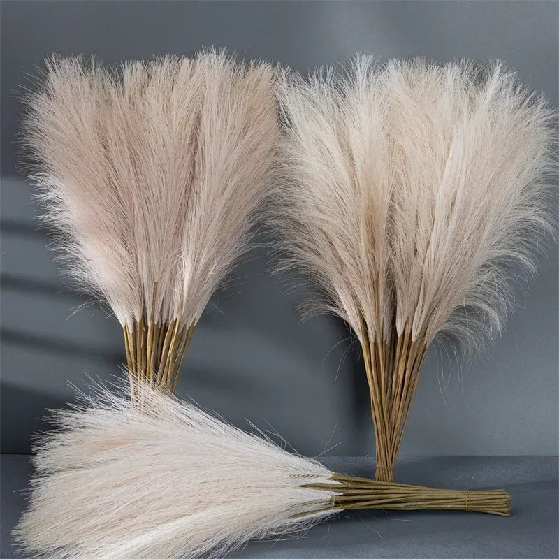 55CM 5PCS Fluffy Pampas Grass Boho Decor Flower Fake Plant Reed Simulated Wedding Party Home Decoration Artificial Flowers - Buy online at  Vibe In Cart.
