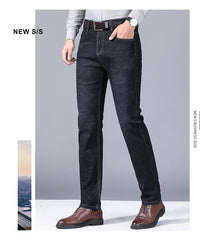 Men Fashion Straight Jeans Mens 2025 New Stretch Slim Fit Pants Comfortable Soft Business Denim Trousers Male Brand Clothing - Buy online at  Vibe In Cart.