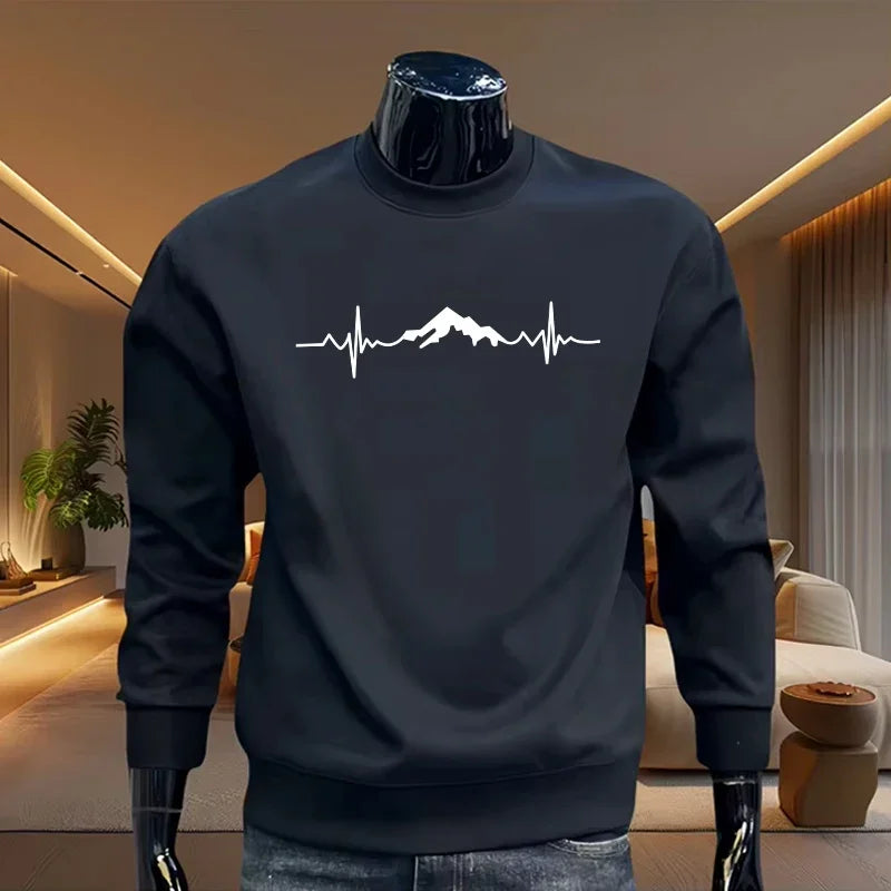 Autumn and winter new men's hoodie casual hoodie men's O-neck pullover street style solid color top fashionable men's hoodie - Buy online at  Vibe In Cart.