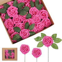 Artificial Foam Rose Flowers Bouquet Set, 10-100 Pieces