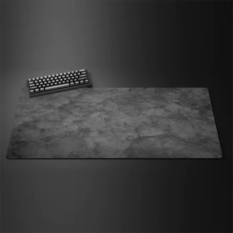 XXL Gray Rubber Mouse Pad With Stitched Edges For Gaming
