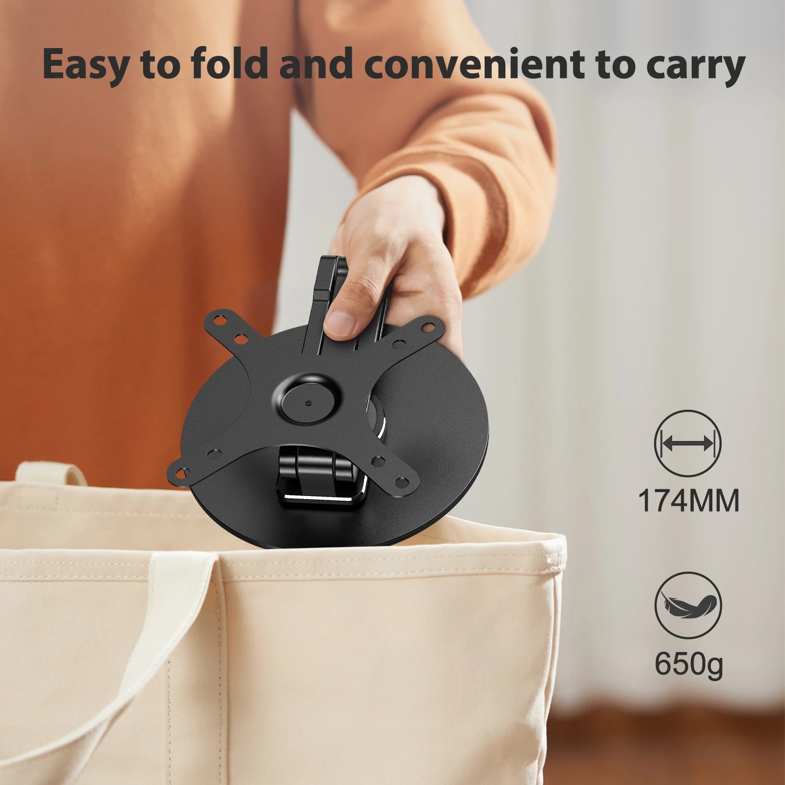 Adjustable VESA Mount Monitor Stand for 12-22 Inch Screens with 360 Degree Rotation