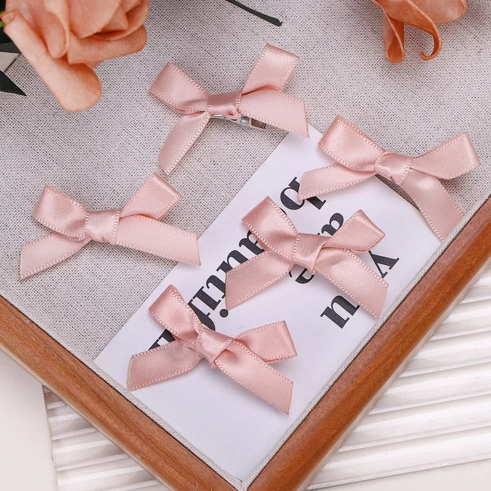 5-24Pcs Y2k Girls Bows Mini Hair Clips Metal Hairpin Headwear Barrette Handmade Ribbon Bow Bangs Clip Fashion Hair Accessories - Buy online at  Vibe In Cart.