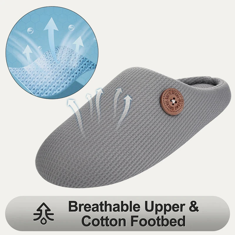 Smile Pop Men Flat Slippers Indoor Cozy Home Men Slippers Winter Casual Slippers Soft Antiskid Slippers Outdoor Fashion Shoes - Buy online at  Vibe In Cart.