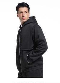 Men's Winter Fleece Jacket with Zipper and Pockets