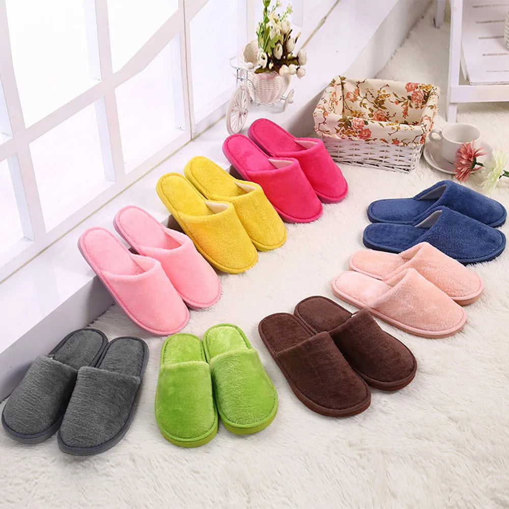 Men's Winter Slippers Warm Bedroom Plush Shoes Home Floor Soft Indoors Thin Velvet Solid Color Non Slip Half Drag Slipper - Buy online at  Vibe In Cart.