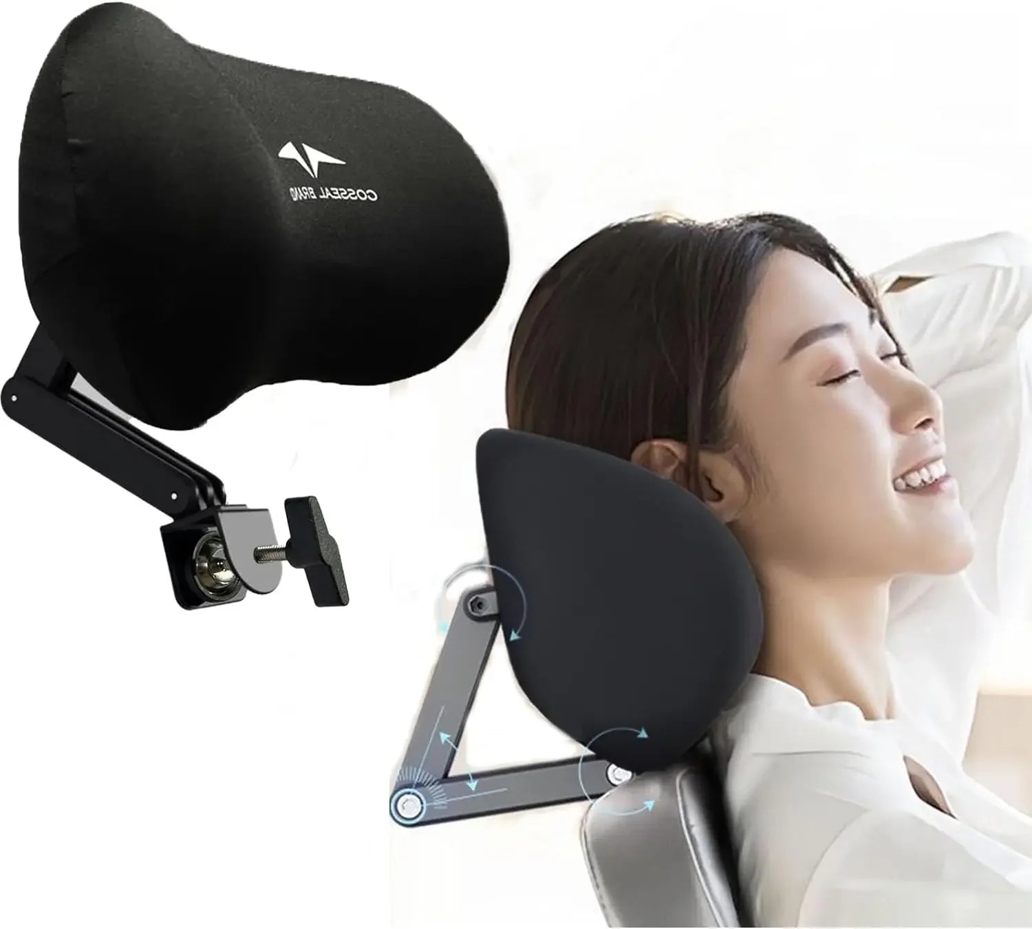 For Ergonomic Office Chair Headrest Attachment Universal, Sponge Head Pillow Adjustable Height & Angle, Upholstered Headrest GZ - Buy online at  Vibe In Cart.