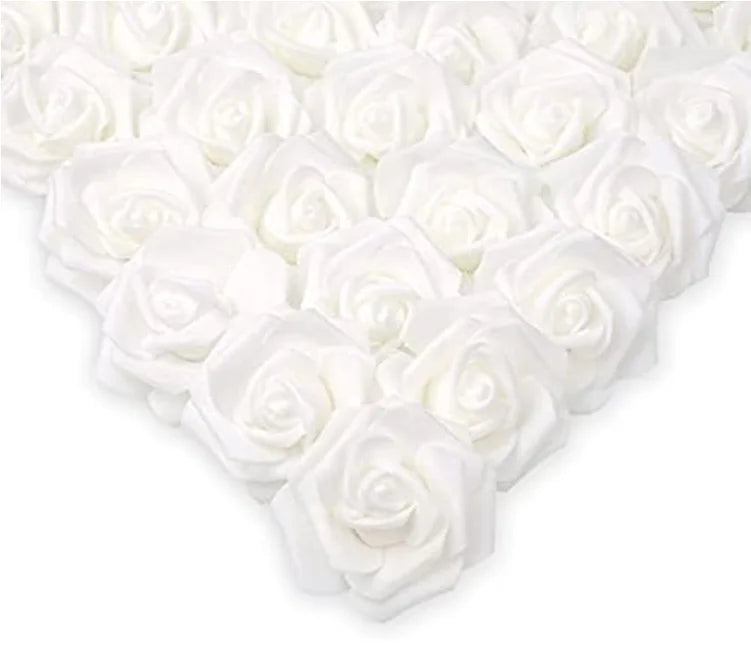 Artificial Foam Rose Flower Heads Set, 10 to 50 Pieces