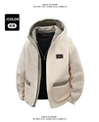 Reversible Winter Lamb  Fleece Hooded Jacket Streetwear Men Women Reversible Cotton Jackets Casual Zipper Thick Warm Coat - Buy online at  Vibe In Cart.