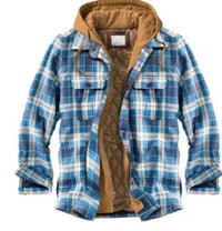 Men's Hooded Winter Jacket, Long-Sleeved, Loose-Fitting, Single Breasted