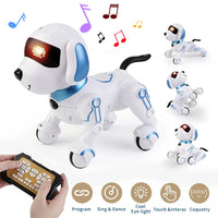 Interactive Remote Control Robot Dog with Programmable Stunts and Touch Features