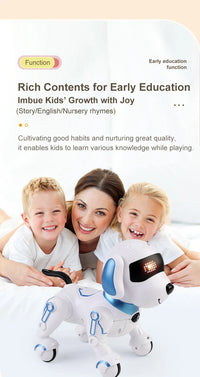 Interactive Remote Control Robot Dog with Programmable Stunts and Touch Features